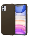 BFS  iPhone 11 Kılıf First Silikon - Kahverengi