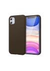 BFS  iPhone 11 Kılıf First Silikon - Kahverengi