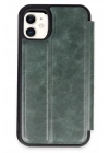 BFS  iPhone 11 Kılıf Flip Cover - Koyu Yeşil