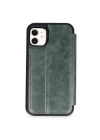 BFS  iPhone 11 Kılıf Flip Cover - Koyu Yeşil