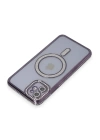 BFS  iPhone 11 Kılıf Joke Simli Magneticsafe Kılıf - Derin Mor