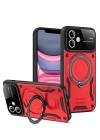 BFS  iPhone 11 Kılıf Joy Lens Standlı Kapak - Kırmızı