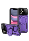 BFS  iPhone 11 Kılıf Joy Lens Standlı Kapak - Mor