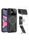 BFS  iPhone 11 Kılıf Joy Lens Standlı Kapak - Mor