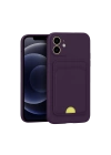 BFS  iPhone 11 Kılıf Kelvin Kartvizitli Silikon - Derin Mor