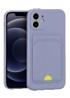 BFS  iPhone 11 Kılıf Kelvin Kartvizitli Silikon - Lila