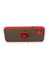 BFS  iPhone 11 Kılıf Montreal Yüzüklü Silikon Kapak - Kırmızı