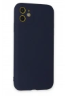 BFS  iPhone 11 Kılıf Nano içi Kadife Silikon - Lacivert