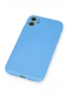 BFS  iPhone 11 Kılıf Nano içi Kadife Silikon - Mavi