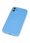 BFS iPhone 11 Kılıf Nano içi Kadife Silikon - Mavi