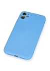 BFS  iPhone 11 Kılıf Nano içi Kadife Silikon - Mavi