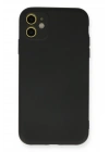 BFS  iPhone 11 Kılıf Nano içi Kadife Silikon - Siyah