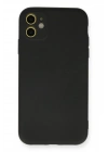 BFS iPhone 11 Kılıf Nano içi Kadife Silikon - Siyah
