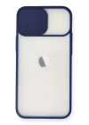 BFS  iPhone 11 Kılıf Palm Buzlu Kamera Sürgülü Silikon - Lacivert