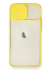 BFS  iPhone 11 Kılıf Palm Buzlu Kamera Sürgülü Silikon - Sarı