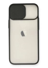 BFS  iPhone 11 Kılıf Palm Buzlu Kamera Sürgülü Silikon - Siyah