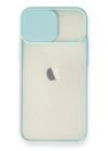 BFS  iPhone 11 Kılıf Palm Buzlu Kamera Sürgülü Silikon - Turkuaz
