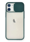 BFS  iPhone 11 Kılıf Palm Buzlu Kamera Sürgülü Silikon - Yeşil