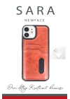 BFS  iPhone 11 Kılıf Sara Kartvizitli Deri Kılıf - Koyu Yeşil