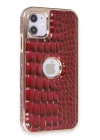 BFS  iPhone 11 Kılıf Snake Kapak - Bordo