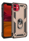 BFS  iPhone 11 Kılıf Sofya Yüzüklü Silikon Kapak - Gold