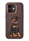 BFS  iPhone 11 Perma Desenli Kapak - Koyu Kahve
