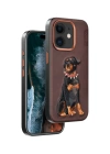 BFS  iPhone 11 Perma Desenli Kapak - Koyu Kahve