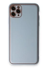 BFS  iPhone 11 Pro Kılıf Coco Deri Silikon Kapak - Açık Mavi