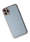 BFS  iPhone 11 Pro Kılıf Coco Deri Silikon Kapak - Açık Mavi