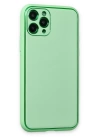 BFS  iPhone 11 Pro Kılıf Coco Deri Silikon Kapak - Açık Yeşil