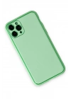 BFS  iPhone 11 Pro Kılıf Coco Deri Silikon Kapak - Açık Yeşil