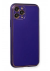 BFS  iPhone 11 Pro Kılıf Coco Deri Silikon Kapak - Mor
