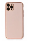 BFS  iPhone 11 Pro Kılıf Coco Deri Silikon Kapak - Pembe