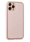 BFS  iPhone 11 Pro Kılıf Coco Deri Silikon Kapak - Pudra