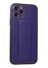 BFS  iPhone 11 Pro Kılıf Coco Deri Standlı Kapak - Mor
