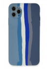 BFS iPhone 11 Pro Kılıf Ebruli Lansman Silikon - Mavi-Gri