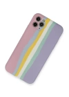 BFS  iPhone 11 Pro Kılıf Ebruli Lansman Silikon - Pembe-Lila
