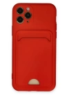 BFS  iPhone 11 Pro Kılıf Kelvin Kartvizitli Silikon - Kırmızı