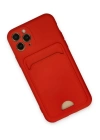 BFS  iPhone 11 Pro Kılıf Kelvin Kartvizitli Silikon - Kırmızı