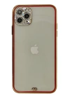 BFS  iPhone 11 Pro Kılıf Liva Taşlı Silikon - Kırmızı