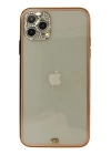 BFS  iPhone 11 Pro Kılıf Liva Taşlı Silikon - Pembe
