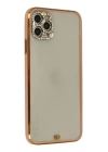 BFS  iPhone 11 Pro Kılıf Liva Taşlı Silikon - Pembe