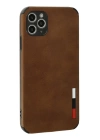BFS  iPhone 11 Pro Kılıf Loop Deri Silikon - Kahverengi