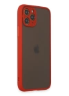 BFS  iPhone 11 Pro Kılıf Montreal Silikon Kapak - Kırmızı