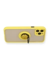 BFS  iPhone 11 Pro Kılıf Montreal Yüzüklü Silikon Kapak - Sarı