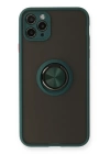 BFS  iPhone 11 Pro Kılıf Montreal Yüzüklü Silikon Kapak - Yeşil