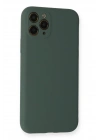 BFS  iPhone 11 Pro Kılıf Nano içi Kadife Silikon - Koyu Yeşil