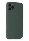 BFS  iPhone 11 Pro Kılıf Nano içi Kadife Silikon - Koyu Yeşil