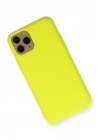 BFS  iPhone 11 Pro Kılıf Nano içi Kadife Silikon - Sarı