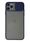 BFS  iPhone 11 Pro Kılıf Palm Buzlu Kamera Sürgülü Silikon - Lacivert